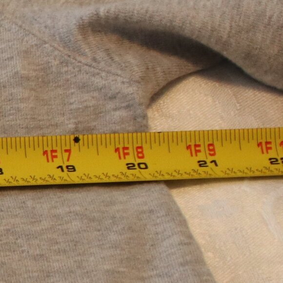 Champion Script Logo Wrap Around T-Shirt Heather Grey Short Sleeve Size Large - Picture 6 of 11